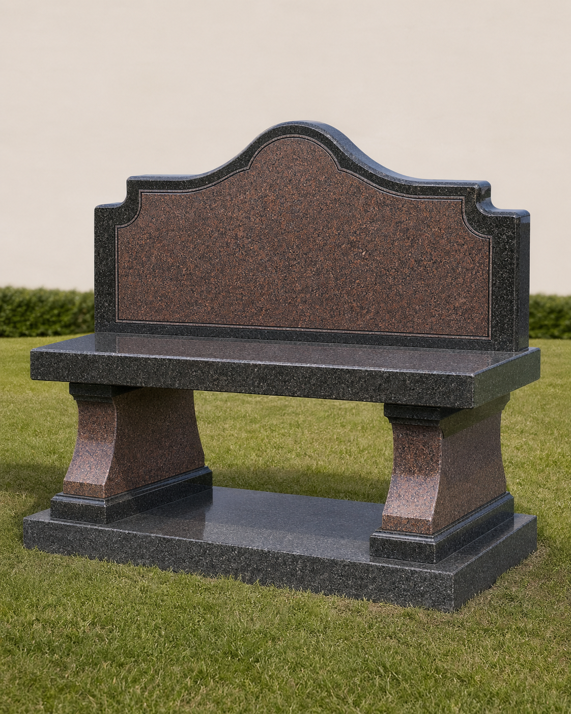 Granite Memorial Bench hand-carved by NJ Cemetery Benches in NJ — image 1