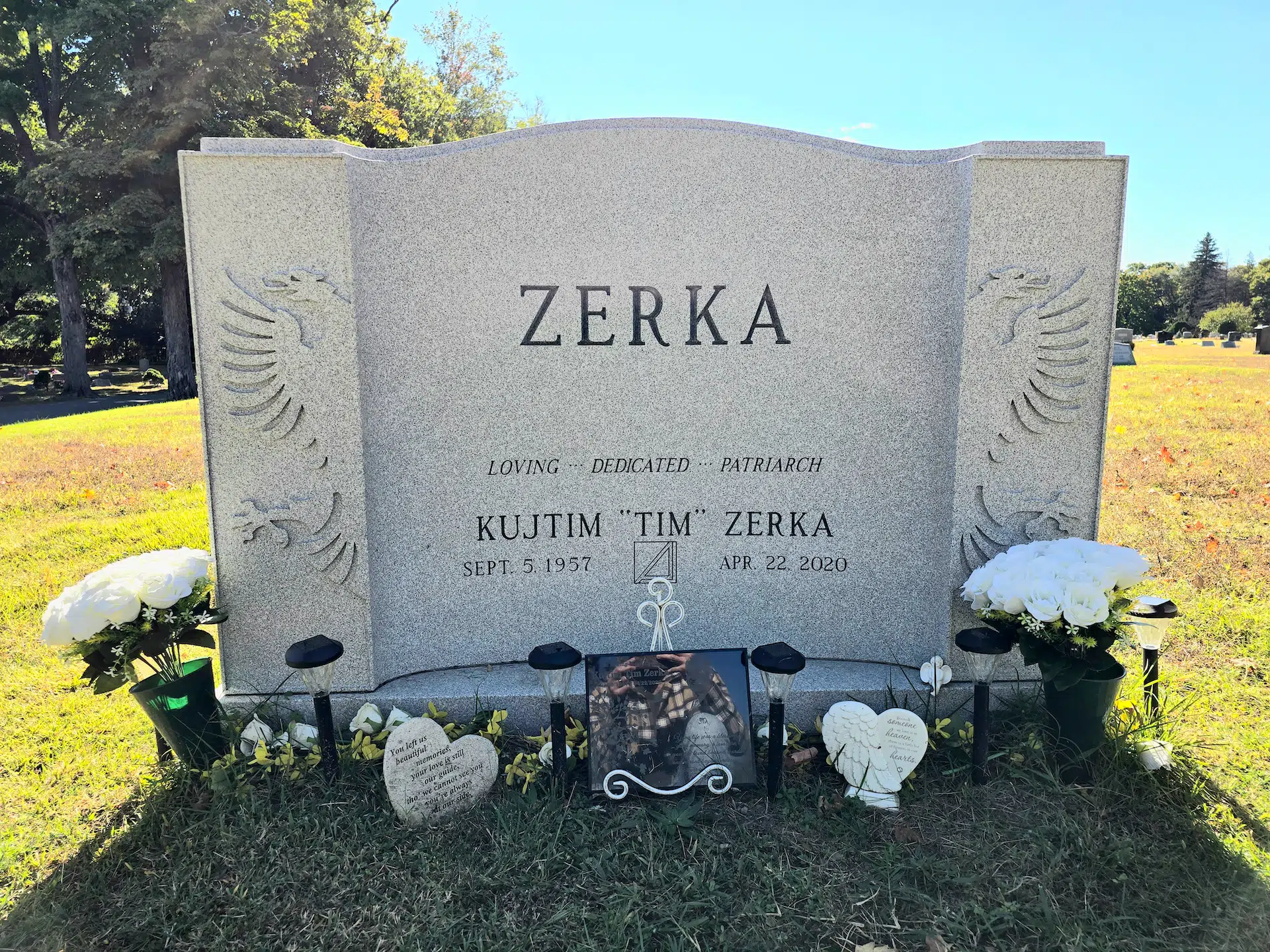 Granite Memorial Bench hand-carved by NJ Cemetery Benches in NJ — image 5